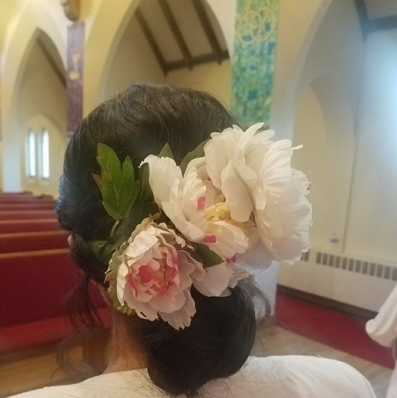 Handmade Accessories Beautiful Handmade Floral Hair Comb Peonies Poshmark